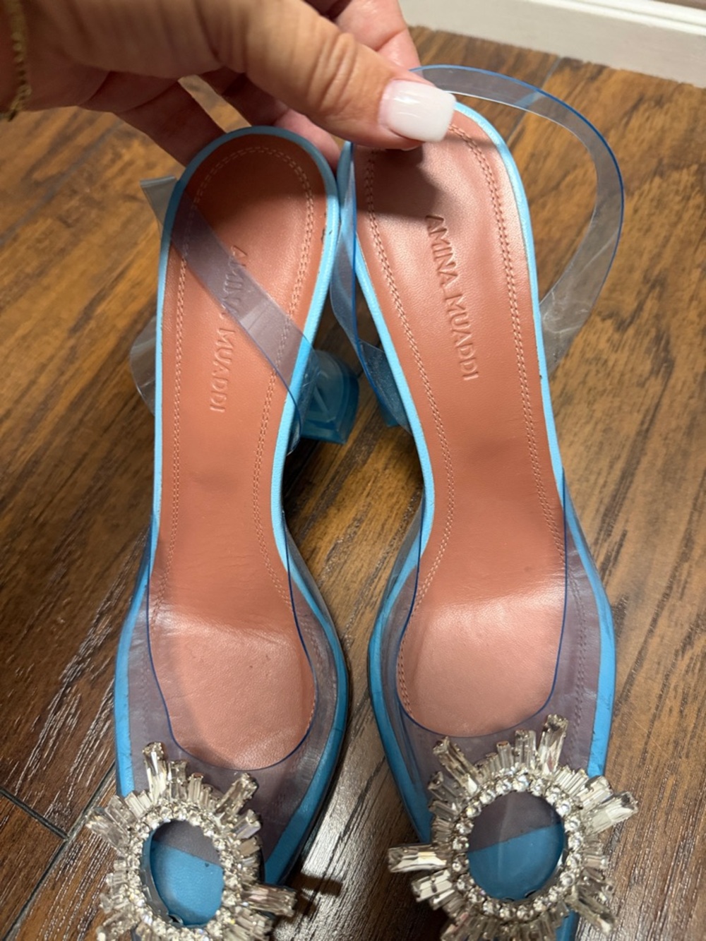 Amina Muaddi Begum Glass sling - Picture 4 of 9